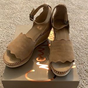 Suede Wedge Sandal